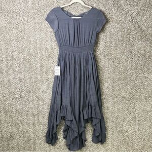 Joyfolie Slate Blue Ruffle Hem Girls Casual Dress